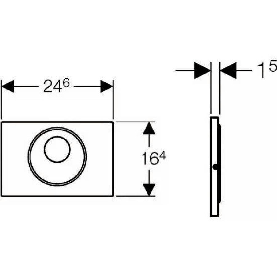 Клавиша бесконтактного смыва GEBERIT Sigma 10 115.890.SN.5