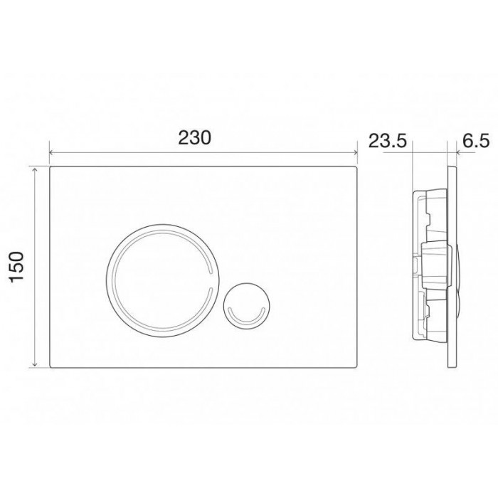 Кнопка смыва BelBagno SFERA BB017-SR-NERO.M цвет-черный матовый