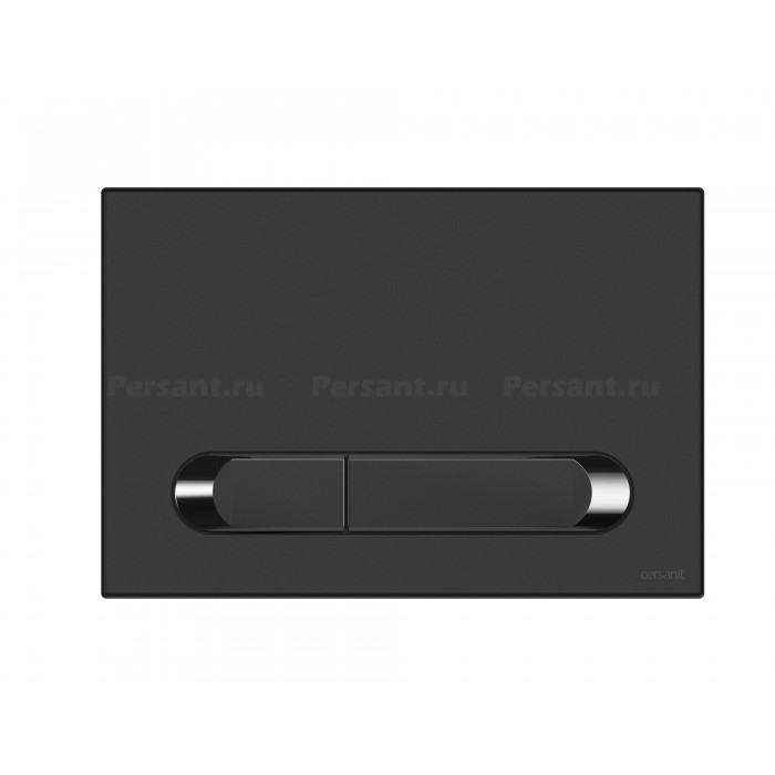 Кнопка смыва Cersanit Estetica для инсталляции PRO/VECTOR/LINK/HI-TEC пластик черный матовый с рамкой хром (64112)