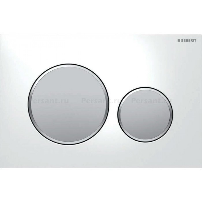 Кнопка смыва GEBERIT Sigma 20 115.882.KL.1 белый глянец/матовый хром