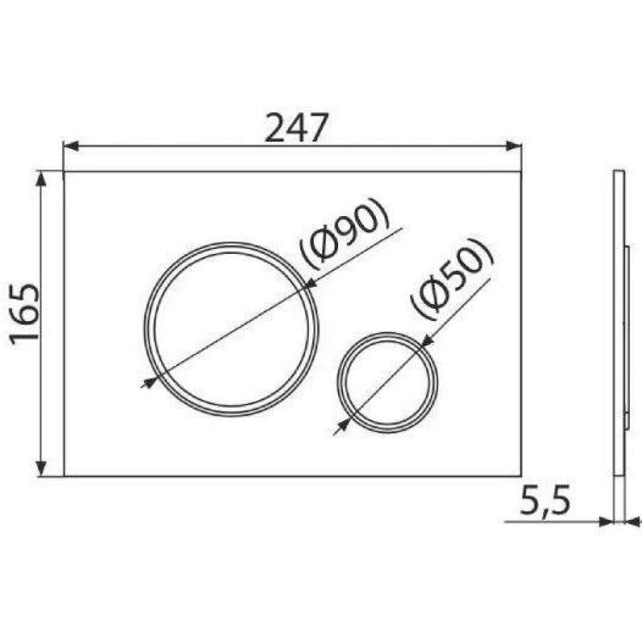 Клавиша смыва AlcaPlast M775 белый