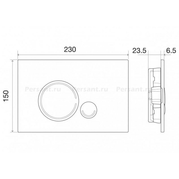Кнопка смыва BelBagno SFERA BB016-SR-CHROME.M хром