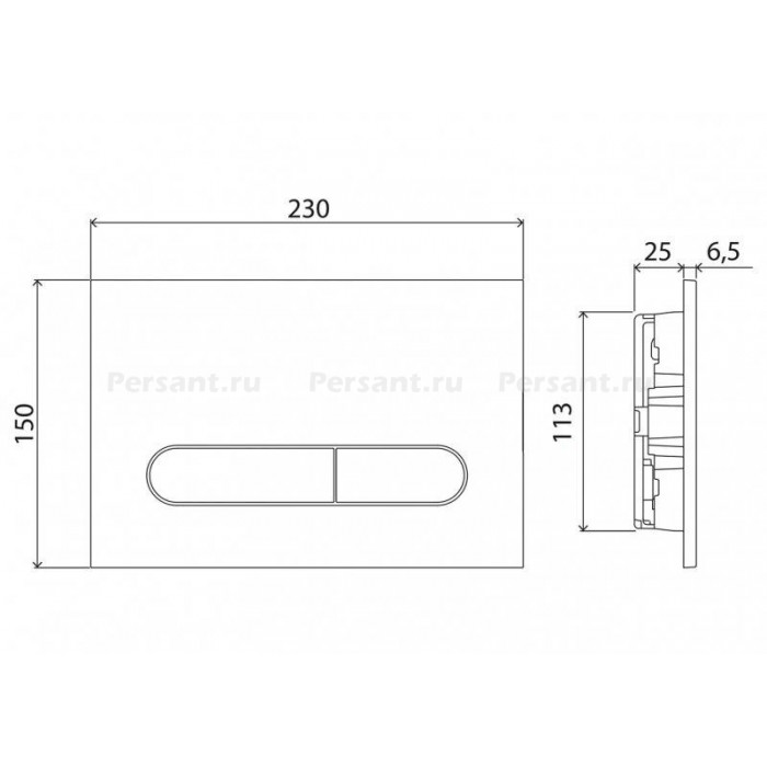Кнопка смыва BelBagno PROSPERO BB005-PR-CHROME хром