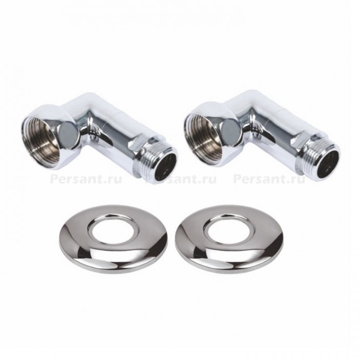Уголок для полотенцесушителя Terminus 1"вн x 3/4 "нр (пара) 05УС1х3/4ГШ с отражателями