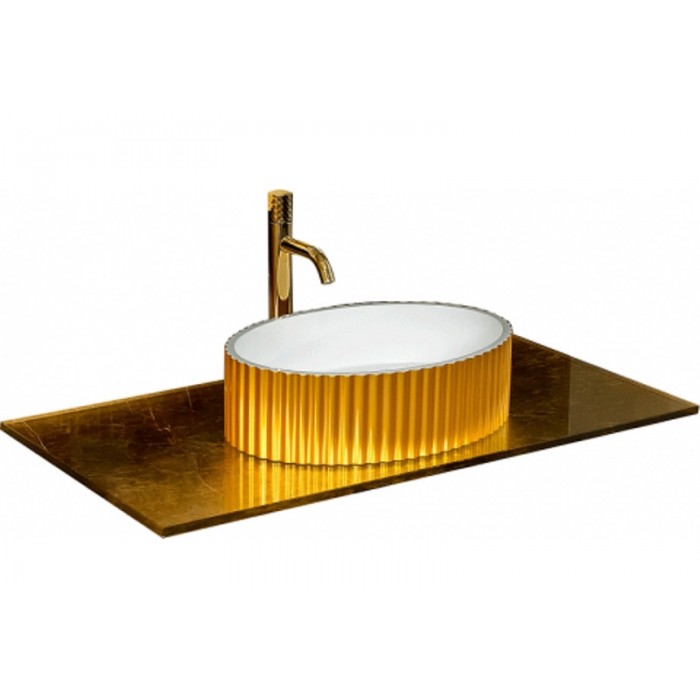 Столешница под раковину Boheme Armadi Art NeoArt 80 853-080-DB стекло золото поталь