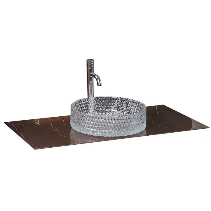 Столешница под раковину Boheme Armadi Art NeoArt 100 853-100-PU стекло лиловое