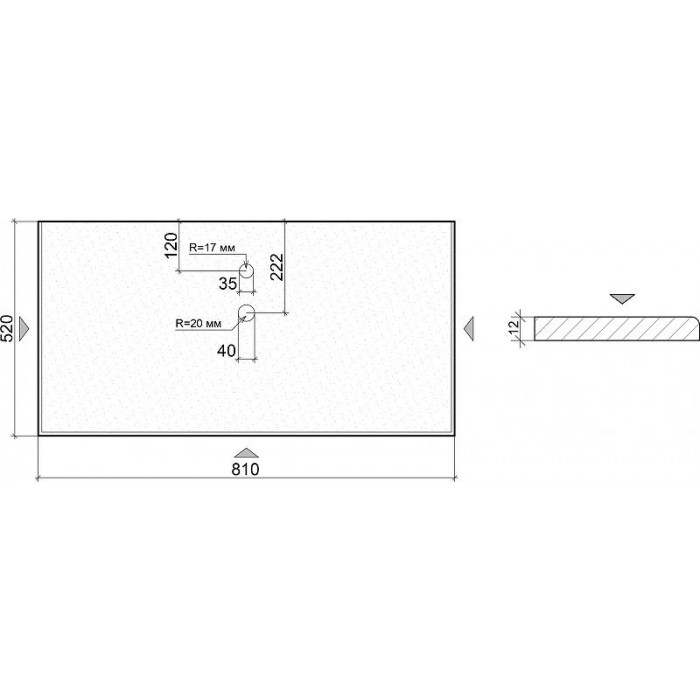 Столешница под раковину Boheme Armadi Art NeoArt 80 853-080-SLF стекло, серебро поталь