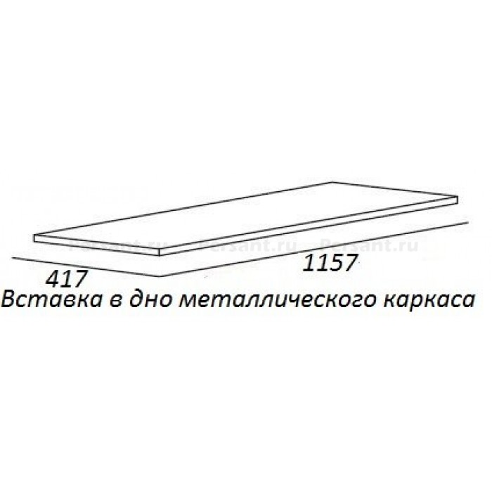 Полка в консоль Cezares Cadro 115 см, из керамогранита, белая матовая CADRO-120-MENS-BIANCO