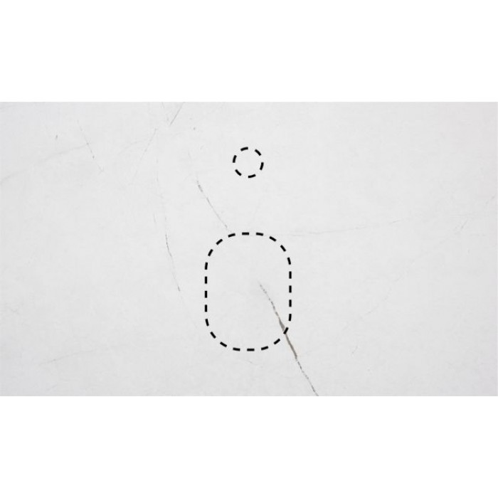 Столешница под раковину La Fenice Granite 90 FNC-03-PL01-90, керамогранит, белый мрамор