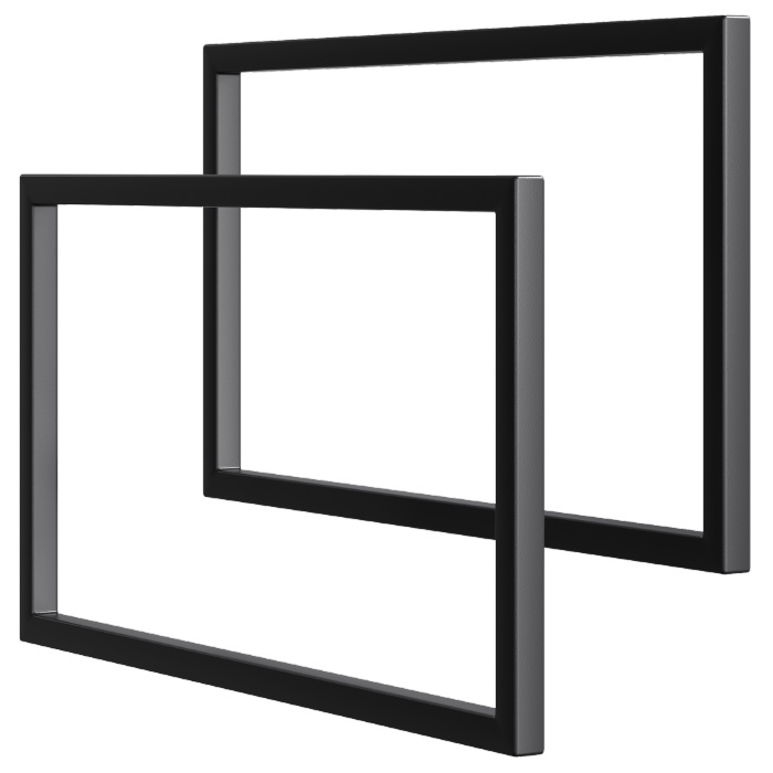 Комплект ножек Aqwella Fargo 44x25 см FRGN440 черные матовые