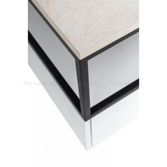 Консоль Cezares Cadro 80 двуярусная, подвесная CADRO-80/46/58-2C-SO-MET-ST