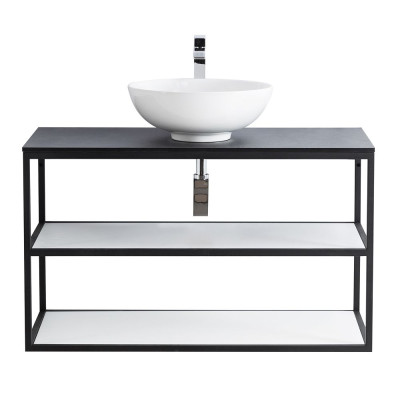 Консоль Cezares Cadro 90 двуярусная, подвесная CADRO-90/46/58-2C-SO-MET-ST