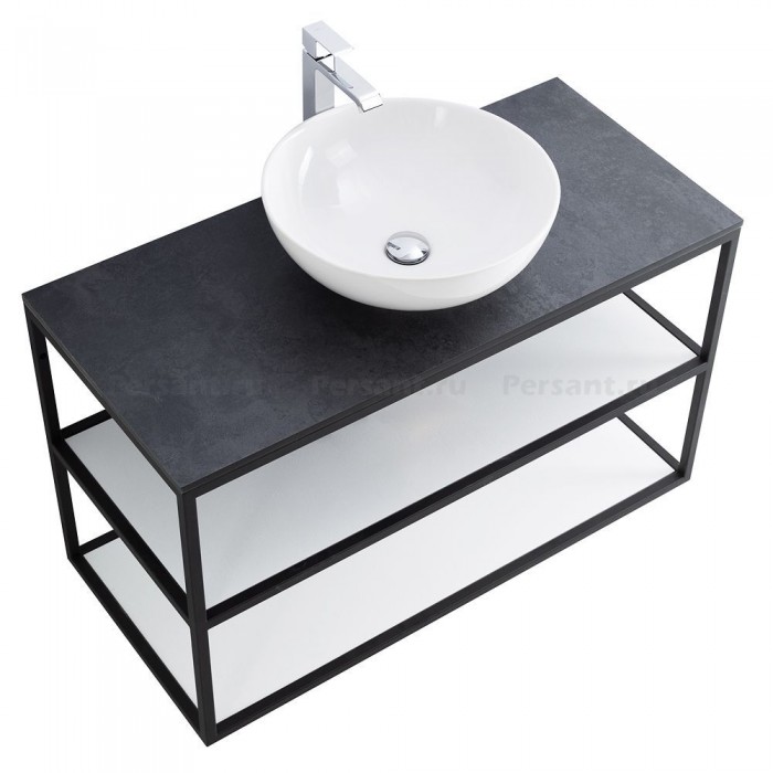 Консоль Cezares Cadro 90 двуярусная, подвесная CADRO-90/46/58-2C-SO-MET-ST