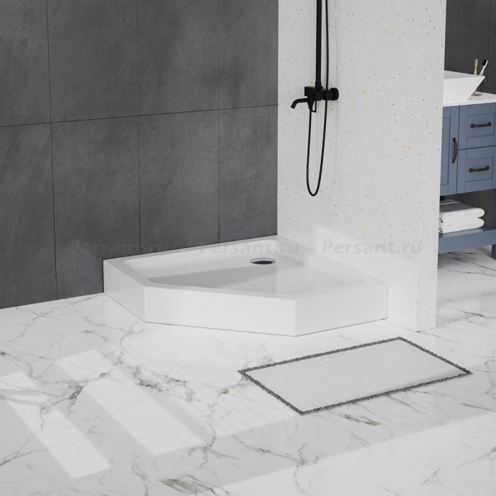 Акриловый поддон для душа BelBagno Tray 90x90x15 TRAY-BB-P-90-15-W пятиугольный