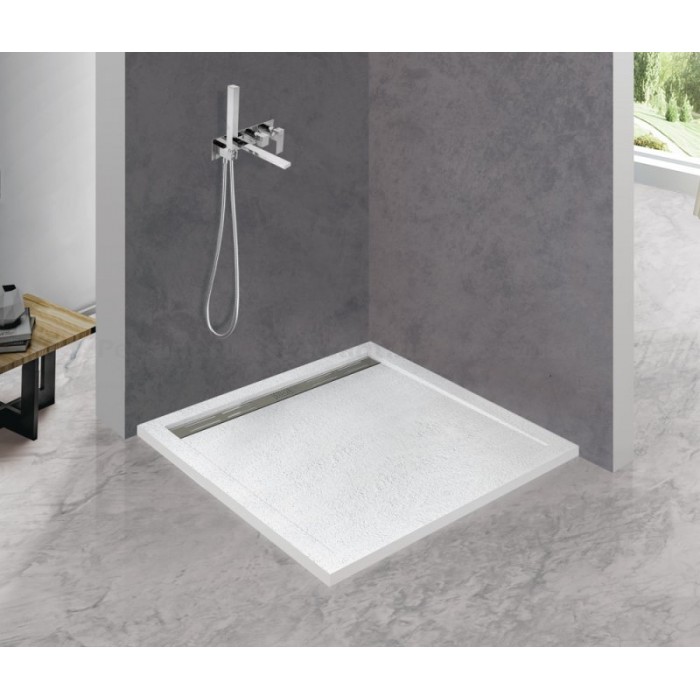 Душевой поддон из искусственного камня Cezares Tray AS 100x100 TRAY-AS-A-100-30-W белый