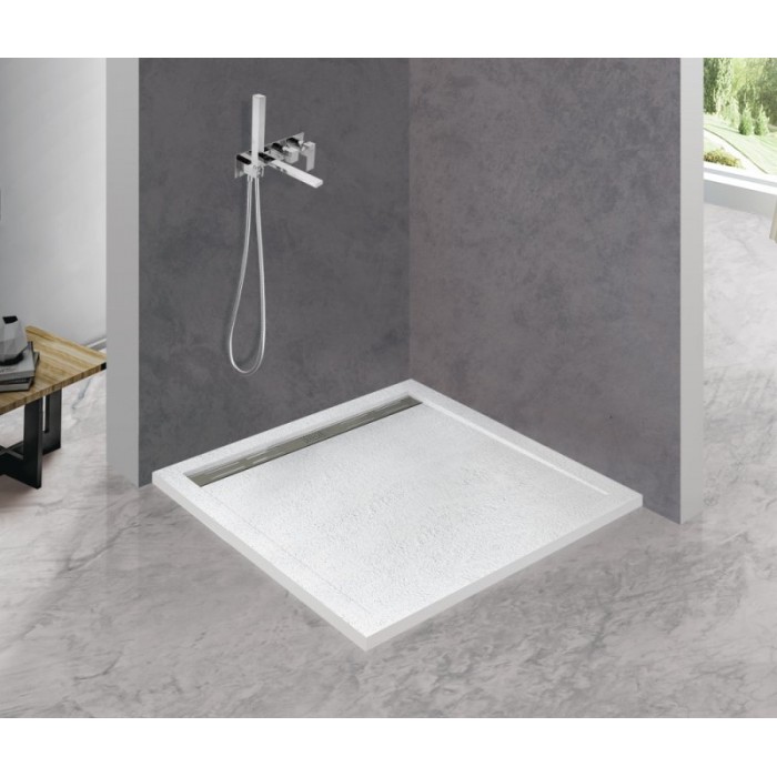 Душевой поддон из искусственного камня Cezares Tray AS 90x90 TRAY-AS-A-90-30-W белый