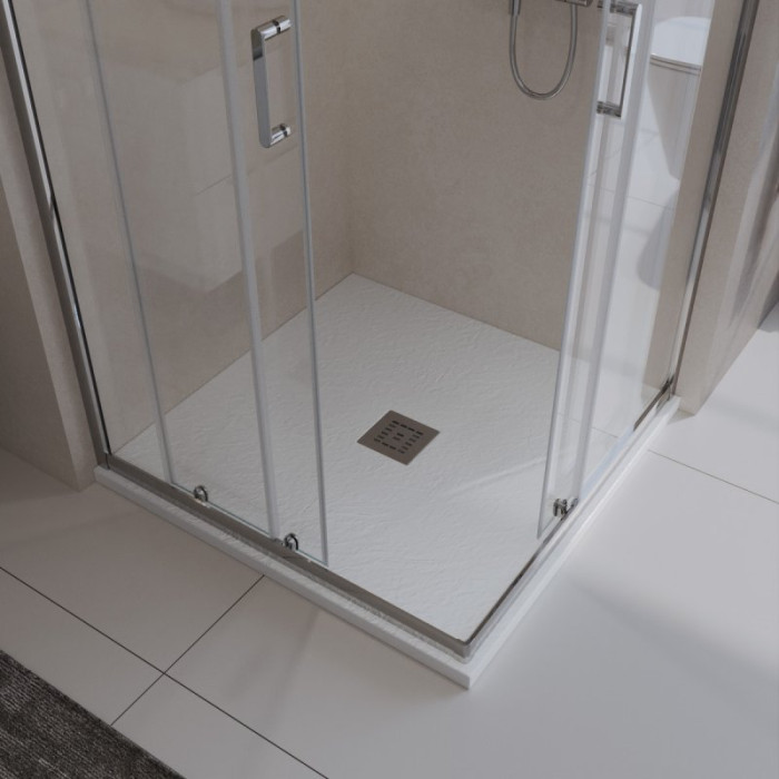Поддон из искусственного камня BelBagno Uno 80x80x4 TRAY-MR-UNO-A-80-35-W-CR белый