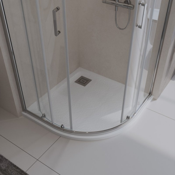 Поддон из искусственного камня BelBagno Uno 80x80x4 TRAY-MR-UNO-R-80-550-35-W-CR белый