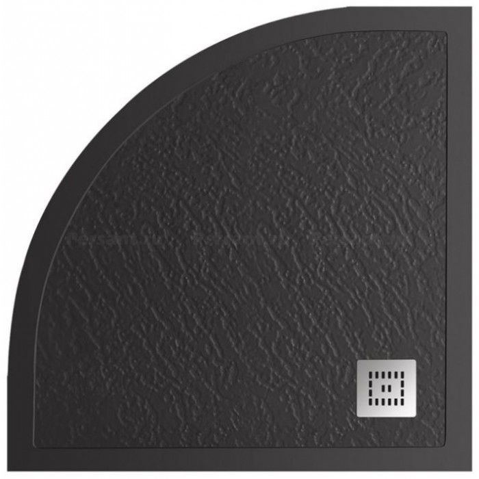 Поддон из искусственного камня BelBagno Uno 90x90x4 TRAY-MR-UNO-R-90-550-35-NERO-CR черный