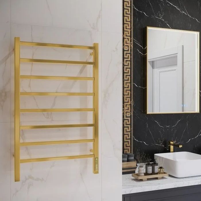 Полотенцесушитель электрический Terminus Ватикан П8 500х850 4670078566225, золото брашированное