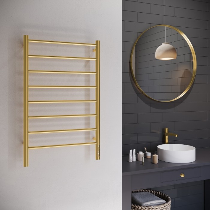 Полотенцесушитель электрический Terminus Аврора П8 500х850 4670078566324, золото брашированное
