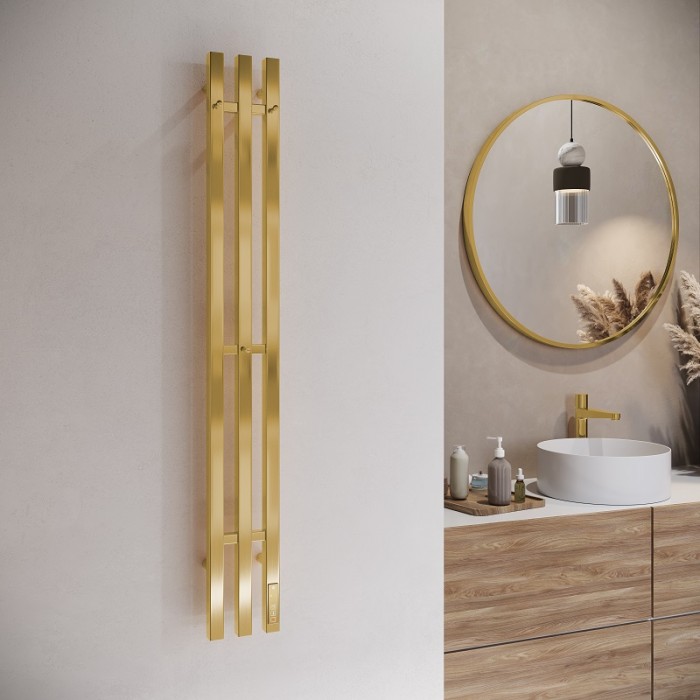 Полотенцесушитель электрический Terminus Tres проф1200 4670078566386, золото брашированное