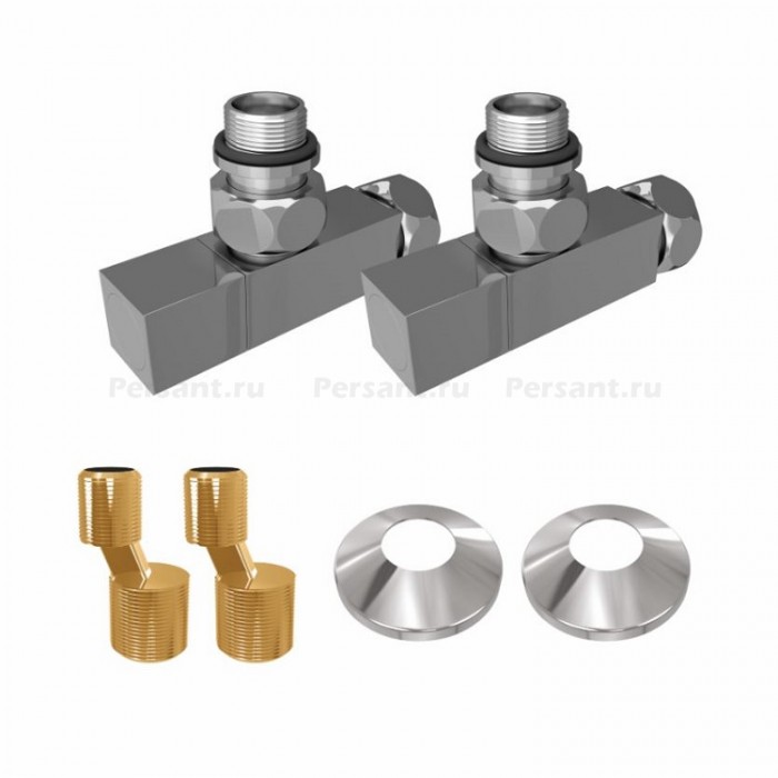 Вентиль запорный Terminus 3/4x1/2 квадрат (2шт) с эксцентриками и отражателями