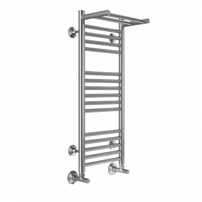 Полотенцесушитель водяной Terminus Аврора с/п П16 300х800 4670078529404, с полкой, хром