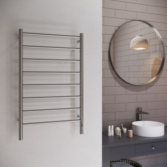 Полотенцесушитель электрический Terminus Аврора П8 500х850 4670078566232, оружейная сталь