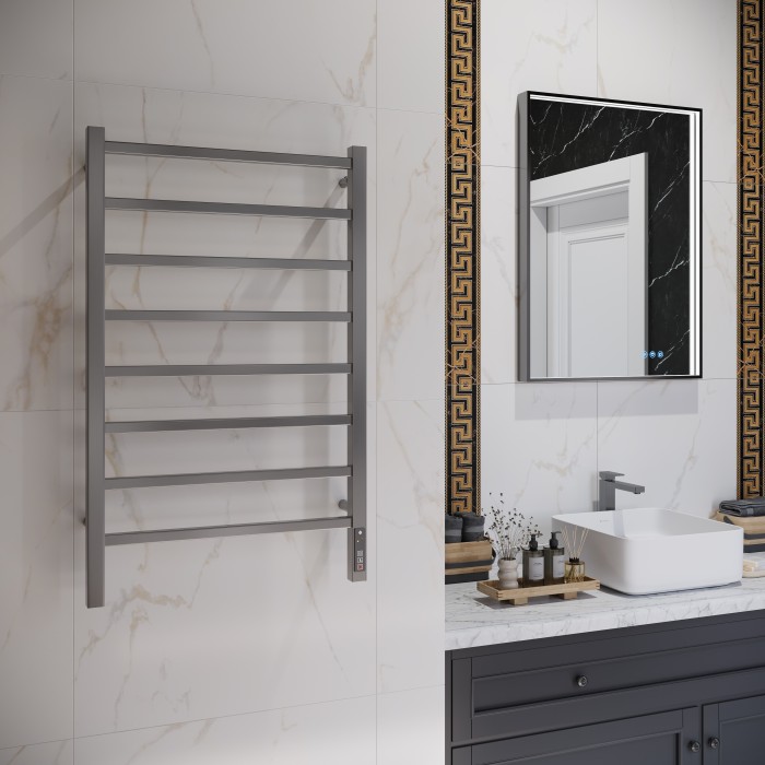 Полотенцесушитель электрический Terminus Ватикан П8 500х850 4670078566355, оружейная сталь