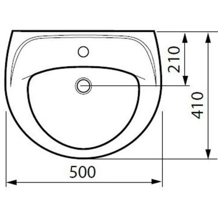 Раковина подвесная Jika Lyra 50х41 1427.0.000.104.1
