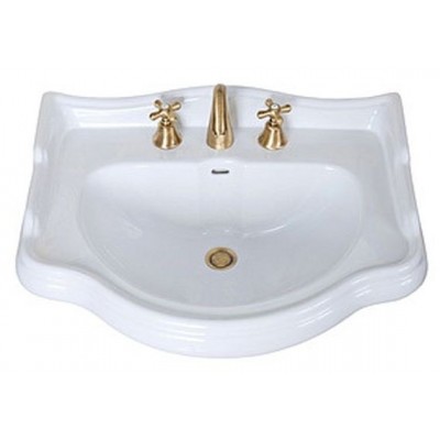 Раковина Kerasan Retro 69x52 104601*3, на 3 отверстия, белая