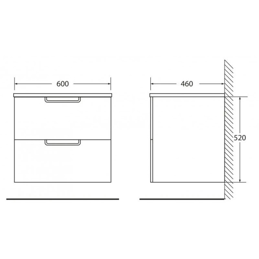 Раковина BelBagno Leticia 60x50 BB600ETL