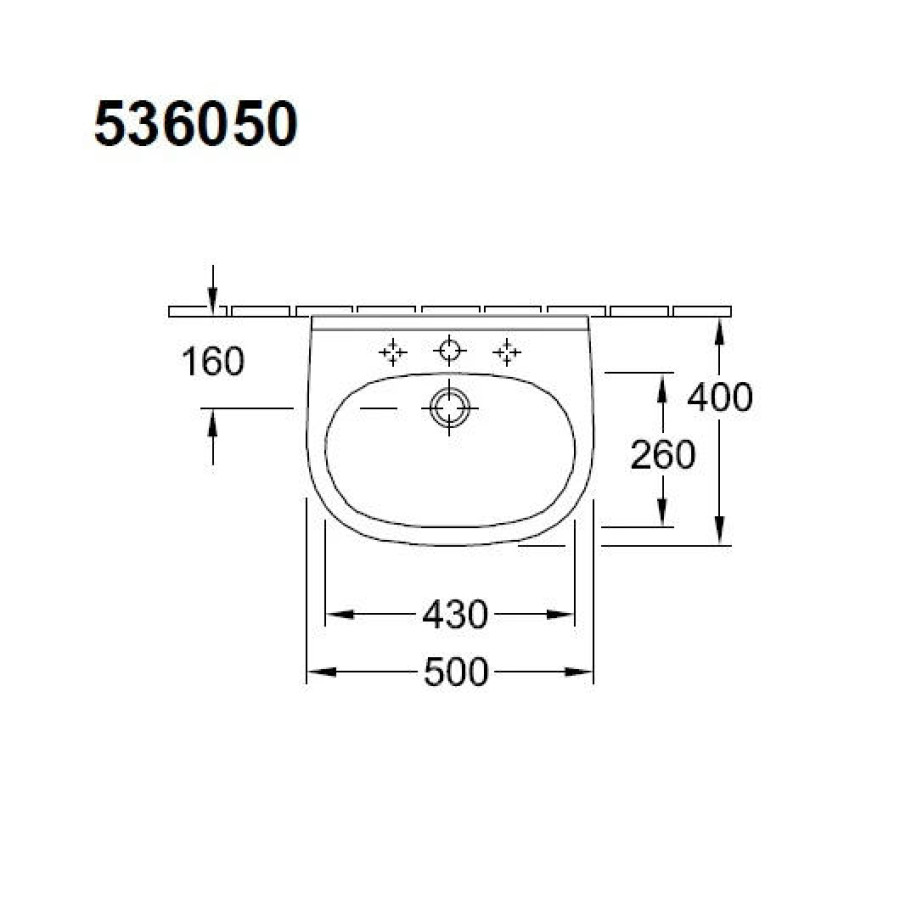 Раковина подвесная Villeroy & Boch O.Novo 50х40 53605001 (5360 5001)