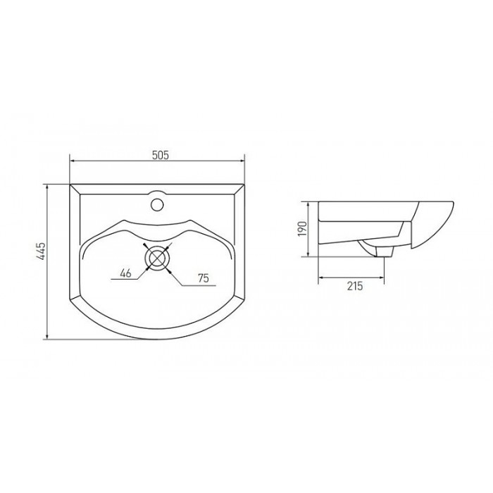 Раковина Santek Смайл 50 1.WH20.7.781 белая