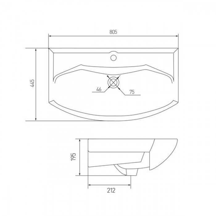 Раковина Santek Смайл 80 1.WH20.7.783 белая