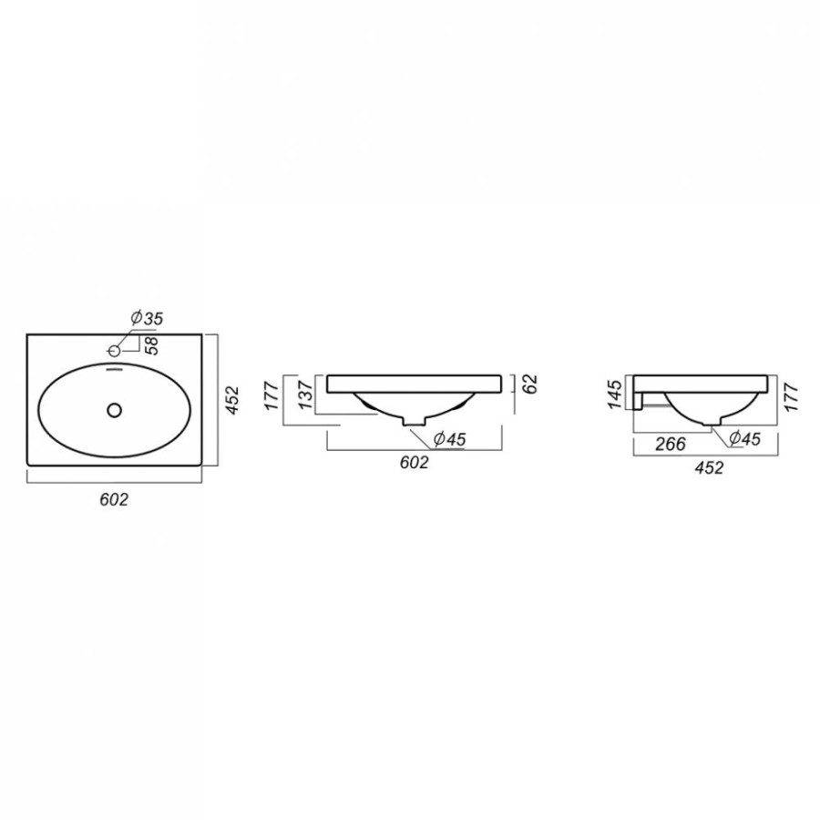 Раковина Sanita Luxe Next 60 NXT60SLWB01KR на кронштейнах, с полотенцедержателем