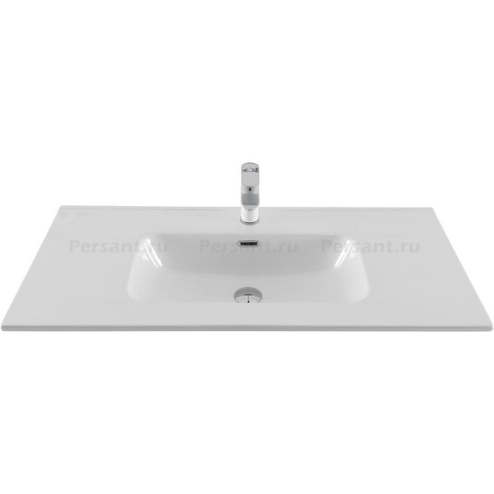 Раковина-столешница Aquanet Flat 100 белая