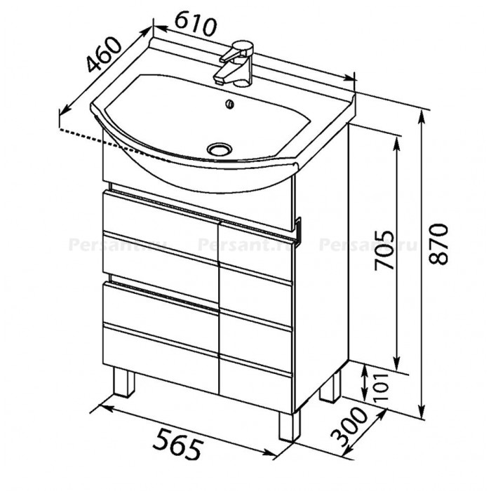 Раковина Aquanet Shenxin 60 (0060) 00170121