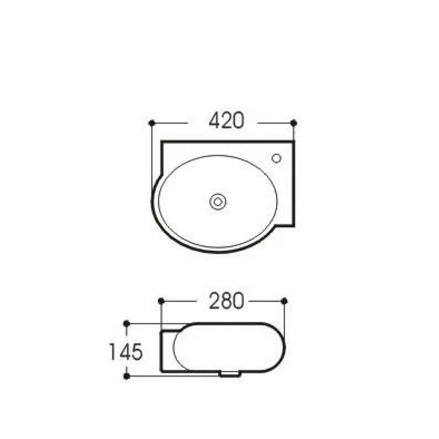 Раковина подвесная Aquatek 28x42 AQ5304-00 белый