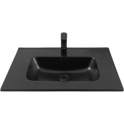 Раковина-столешница Aquanet Flat 70 черная матовая