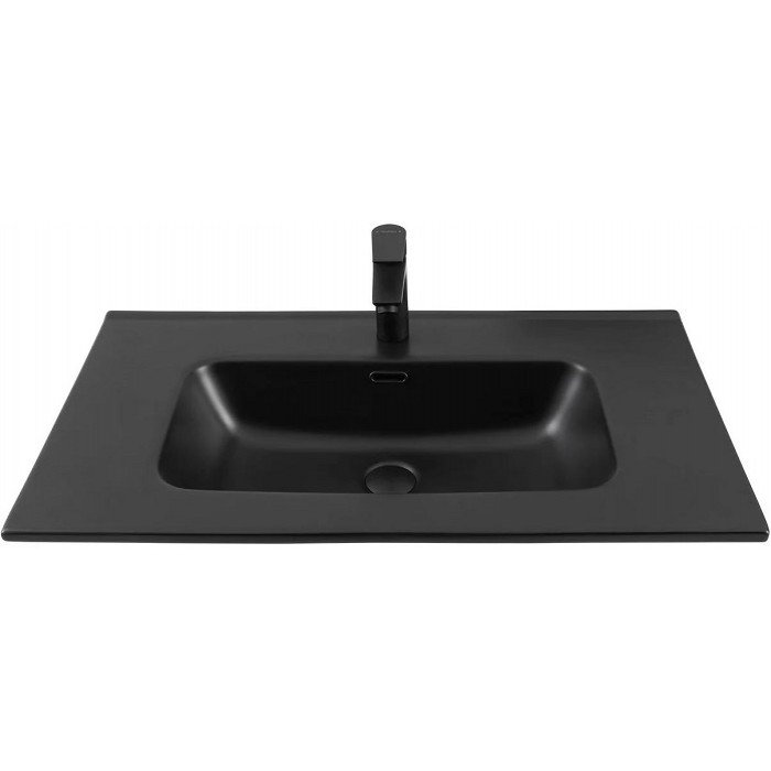 Раковина-столешница Aquanet Flat 80 черная матовая