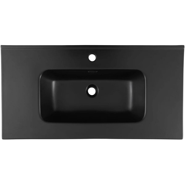 Раковина-столешница Aquanet Flat 90 черная матовая