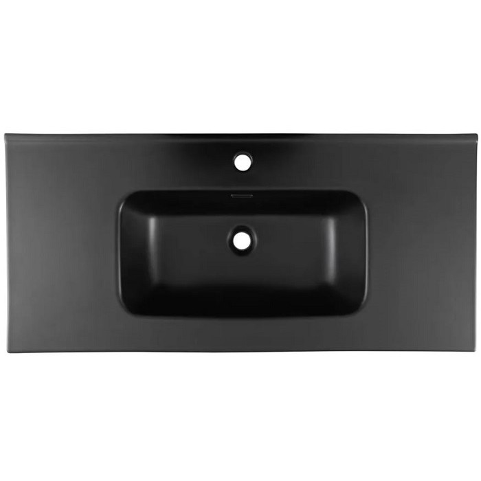 Раковина-столешница Aquanet Flat 100 черная матовая