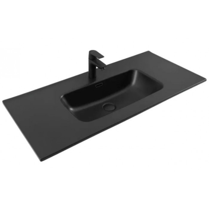 Раковина-столешница Aquanet Flat 100 черная матовая
