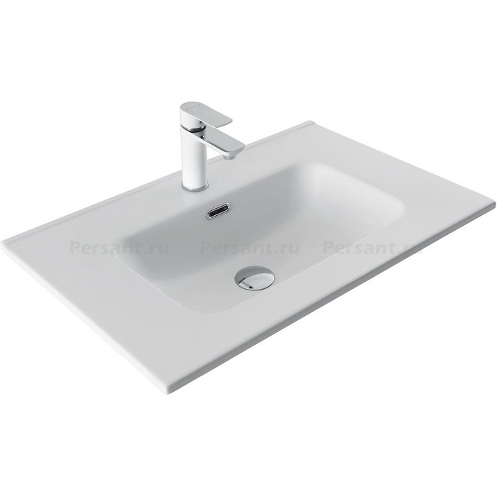 Раковина-столешница Aquanet Flat 70 белая матовая