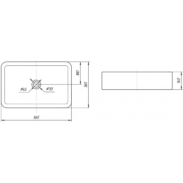 Раковина накладная Kirovit Олимпия 57