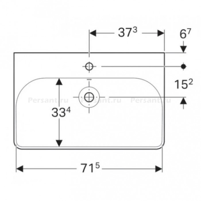 Раковина Geberit Smyle Square 75x48 500.249.01.1