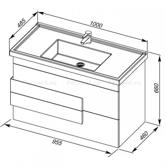 Раковина Sanovit Exclusive 100 белая 8100-KL