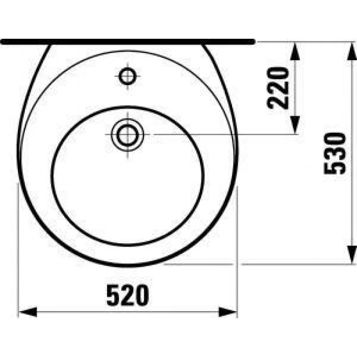 Раковина напольная Laufen Alessi IL Bagno 52х53 8.1197.1.400.104.1